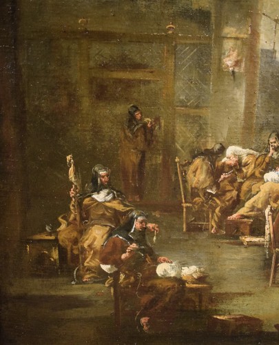 Religieuses au couvent - Atelier d'Alessandro Magnasco, (1667-1749) - Louis XIV